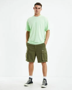 Afends Horizon Hemp Retro Fit T-Shirt Lime Green -Insight Shop 3 48738