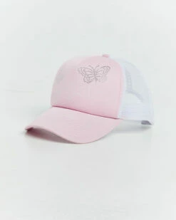 Rhinestone Butterfly Trucker Cap Pink -Insight Shop 3 48856