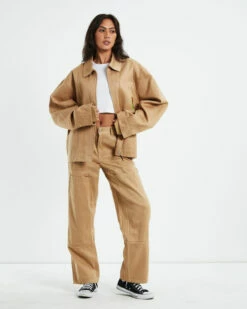 Afends Sleepy Hollows Workwear Jacket Sand -Insight Shop 3 49102