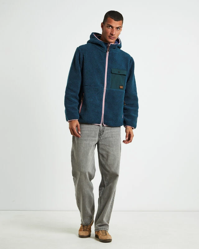 Rollin Polar Fleece Jacket Teal 5 Rollin Polar Fleece Jacket Teal - Image 3