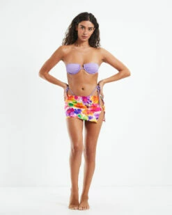 Insight Nerissa Plisse Underwire Bandeau Bikini Purple -Insight Shop 3 50148