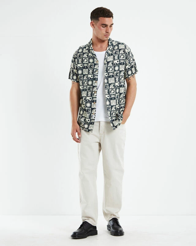 Bueno Short Sleeve Shirt Sand 5 Bueno Short Sleeve Shirt Sand - Image 3