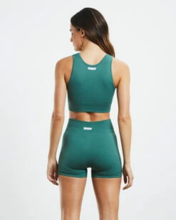 High Neck Sports Crop Top Forest Green 10 High Neck Sports Crop Top Forest Green -Insight Shop 3 50787