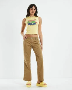 Insight Lulu Low Rise Bootcut Workwear Pants Beige 10 Insight Lulu Low Rise Bootcut Workwear Pants Beige -Insight Shop 3 50811