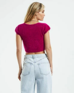 Becky Split Front Cardi Magenta 10 Becky Split Front Cardi Magenta -Insight Shop 3 51070