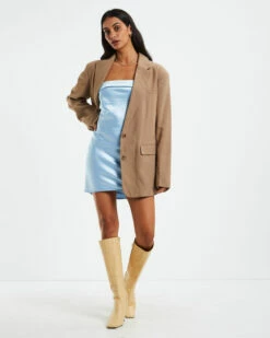 Kelsey Strapless Slip Dress Blue -Insight Shop 3 51829