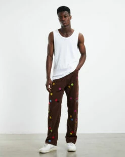 Smiley Contemporary Art Market Pants Brown -Insight Shop 3 51964