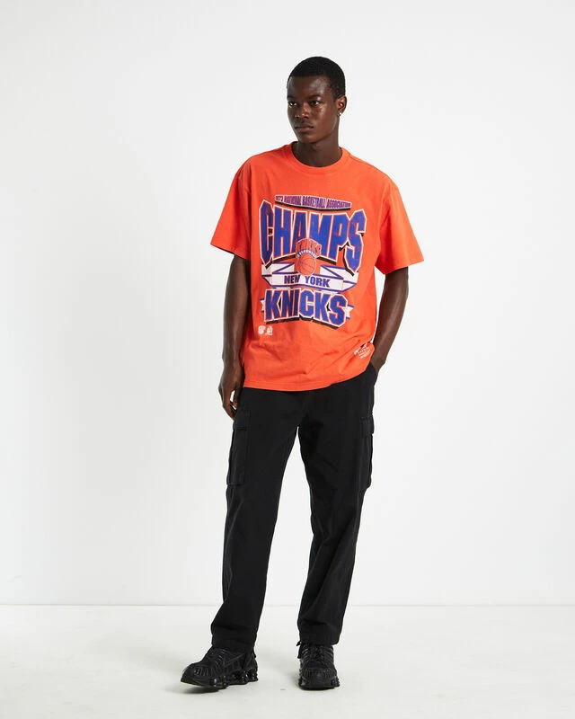 Mitchell & Ness The Champs New York Knicks T-Shirt Orange 5 Mitchell & Ness The Champs New York Knicks T-Shirt Orange - Image 3