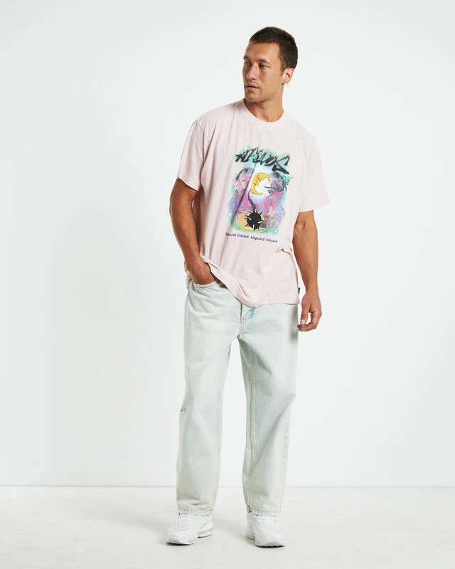 Afends Liquid Haze T-Shirt Lotus Pink 5 Afends Liquid Haze T-Shirt Lotus Pink - Image 3