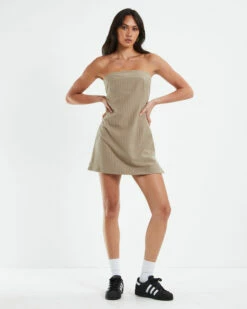 Zadie Split Side Strapless Dress Tan 10 Zadie Split Side Strapless Dress Tan -Insight Shop 3 53983