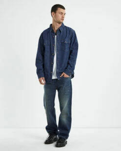 Levis Relaxed Fit Western Long Sleeve Shirt Revere Blue -Insight Shop 3 54260