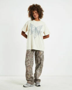 Gothic Butterfly Oversized Short Sleeve T-Shirt White -Insight Shop 3 54469