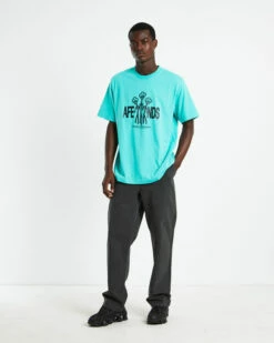 Afends Grooves T-Shirt Jade Blue -Insight Shop 3 54731