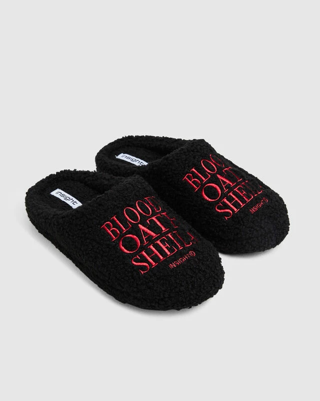 Insight Sheila Shag Slides Black/Red 4 Insight Sheila Shag Slides Black/Red - Image 3