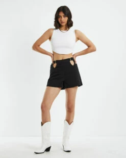 Leona Corset Knit Tank White -Insight Shop 3 56262