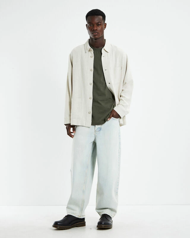 Wilson Textured Chore Jacket Dune White 5 Wilson Textured Chore Jacket Dune White - Image 3