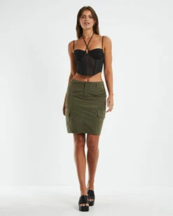 Tibby Utility Skirt Khaki -Insight Shop 3 56470
