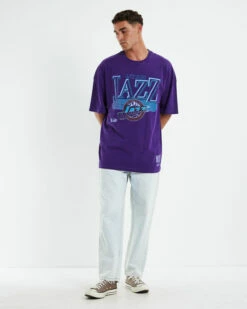 Mitchell & Ness Underscored OS T-Shirt Utah Jazz Faded Purple -Insight Shop 3 56758