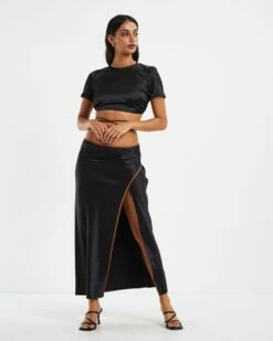 Andie Lace Back Baby Tee Black -Insight Shop 3 57322