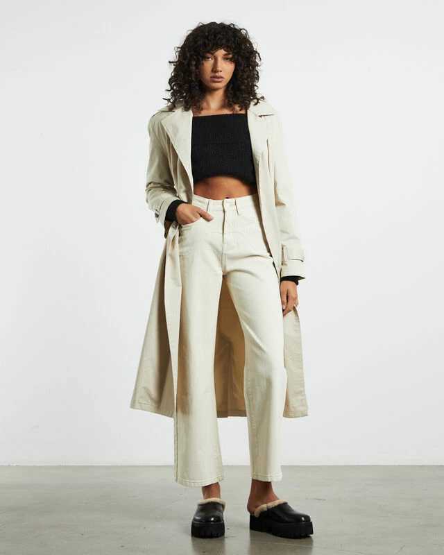 Clover Straight Leg Jeans Cream 5 Clover Straight Leg Jeans Cream - Image 3