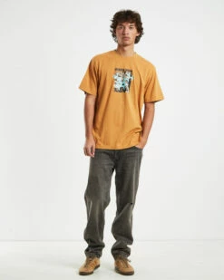 Afends Universal Recycled Retro Fit T-Shirt In Mustard Yellow 10 Afends Universal Recycled Retro Fit T-Shirt In Mustard Yellow -Insight Shop 3 58320