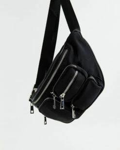 Icon Belt Bag Black Nylon Silver 8 Icon Belt Bag Black Nylon Silver -Insight Shop 3 58326