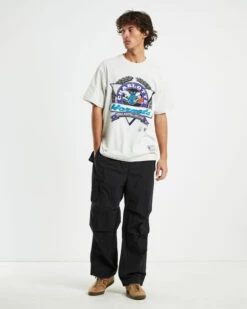 Mitchell & Ness Bash T-shirt Charlotte Hornets Silver Marle -Insight Shop 3 58644