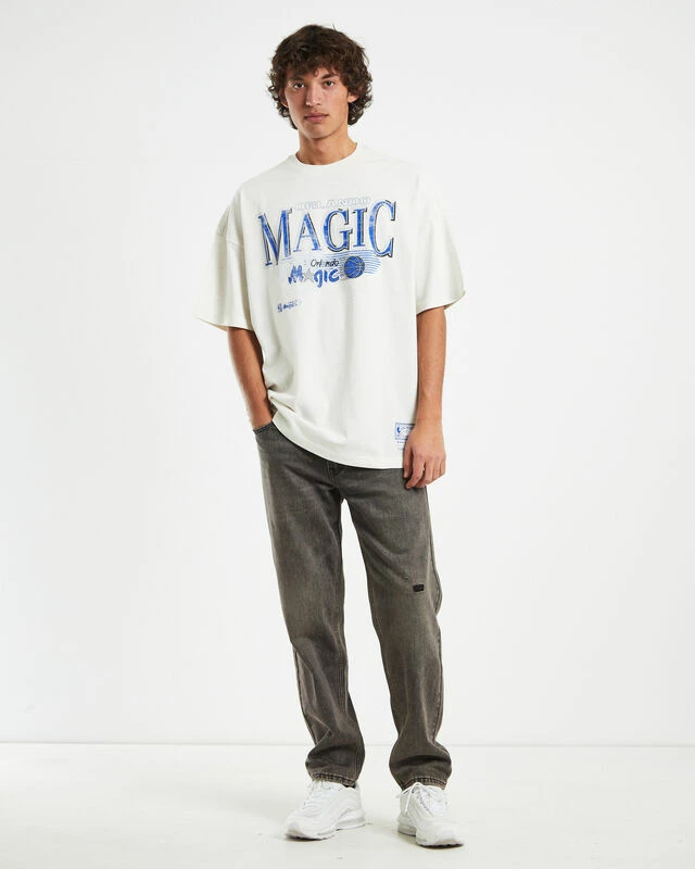 Mitchell & Ness Underscore Oversized T-shirt Orlando Magic White Marle 5 Mitchell & Ness Underscore Oversized T-shirt Orlando Magic White Marle - Image 3