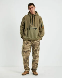 Quarter Zip Hoodie Anorak Fatigue Green -Insight Shop 3 58790
