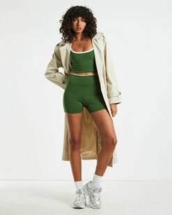 Pocket Seam Shorts Green/Cream -Insight Shop 3 59223