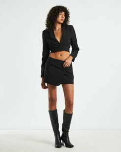 Margot Tied Up Cropped Blazer Black -Insight Shop 3 59471