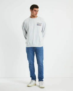 Nautica Norrie Long Sleeve Sweatshirt In Ice Marle Grey -Insight Shop 3 59716