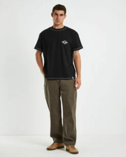 Scribble Contrast Short Sleeve T-Shirt Black 10 Scribble Contrast Short Sleeve T-Shirt Black -Insight Shop 3 59752