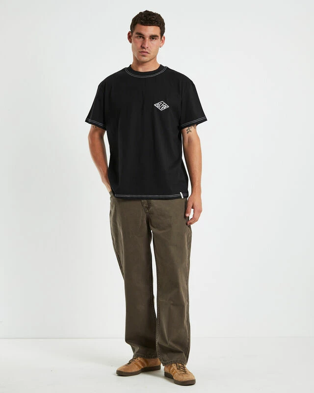 Scribble Contrast Short Sleeve T-Shirt Black 5 Scribble Contrast Short Sleeve T-Shirt Black - Image 3