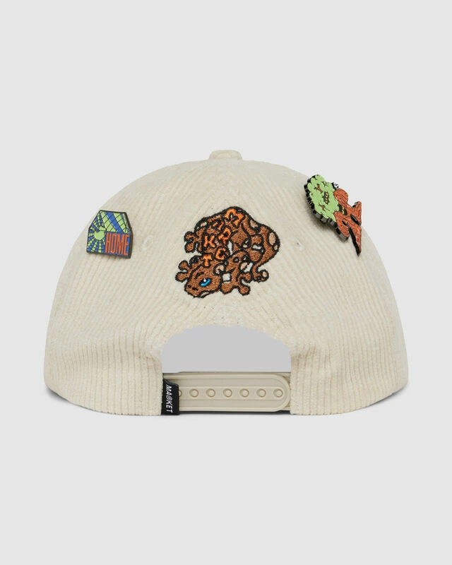 MARKET Land Escape 6 Panel Cord Hat Rust White 5 MARKET Land Escape 6 Panel Cord Hat Rust White - Image 3