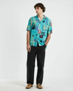 Insight Homezine Short Sleeve Resort Shirt In Teal -Insight Shop 3 61835