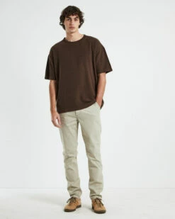 Ramona Linen Short Sleeve T-Shirt In Cocoa Brown -Insight Shop 3 62116