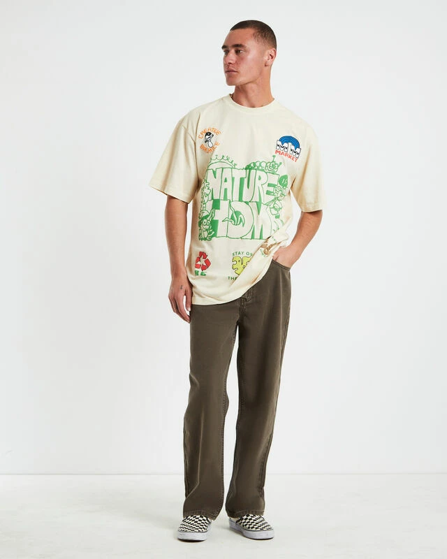 MARKET Nature Is Home Short Sleeve T-Shirt In Sand 5 MARKET Nature Is Home Short Sleeve T-Shirt In Sand - Image 3