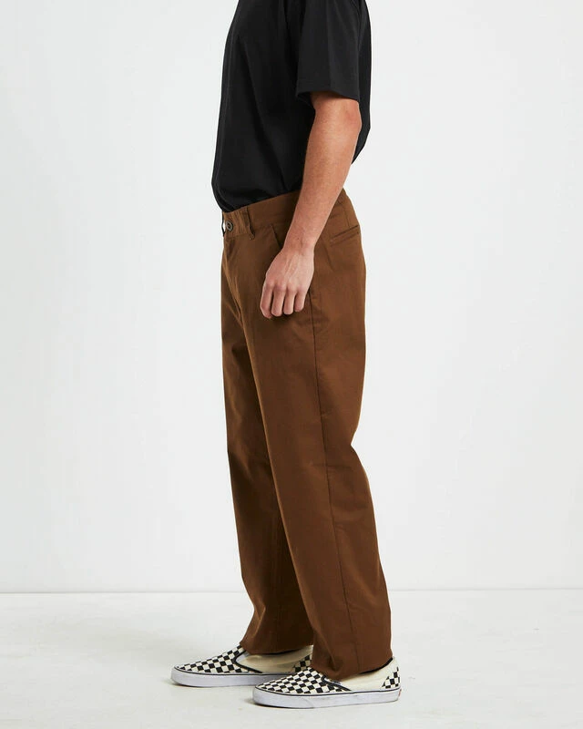 Brixton Choice Chino Relaxed Pants In Dark Earth Brown 5 Brixton Choice Chino Relaxed Pants In Dark Earth Brown - Image 3