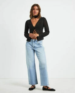 Ivy Laced Sheer Top Black -Insight Shop 3 73445