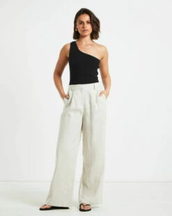 Luxe Knitted One Shoulder Top In Black -Insight Shop 3 73521