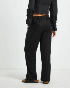Jemimah Linen Trouser In Black 10 Jemimah Linen Trouser In Black -Insight Shop 3 73617