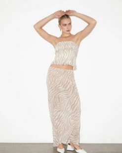 Studio Cassie Ruched Corset Top In Beige -Insight Shop 3 73769 1