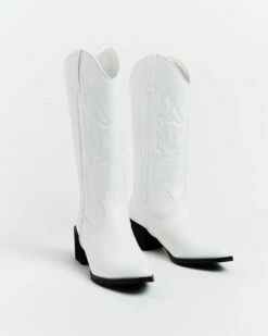 Ranger Cowboy Boot In White 11 Ranger Cowboy Boot In White -Insight Shop 3 74138