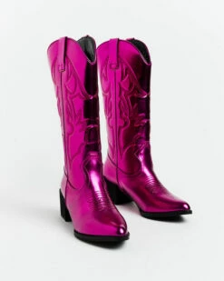 Ranger Cowboy Boot In Metallic Pink -Insight Shop 3 74145
