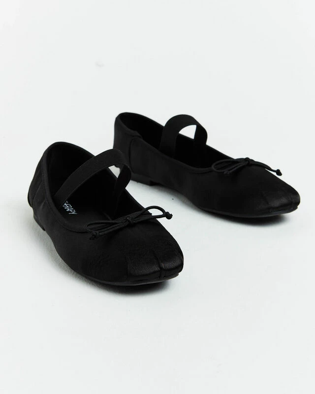 Mystic Ballet Pump Flats In Black Satin 5 Mystic Ballet Pump Flats In Black Satin - Image 3