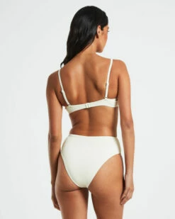 Rib Cut Out Underwire Bikini Top In Almond White -Insight Shop 3 75031