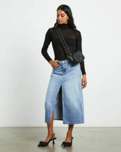 Studio Turtle Neck Long Sleeve Top In Black -Insight Shop 3 76026