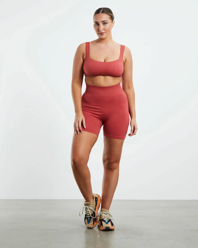 Square Neck Sports Crop Red 5 Square Neck Sports Crop Red - Image 3