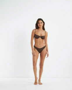 Strappy Underwire Bikini Top Coffee Brown 10 Strappy Underwire Bikini Top Coffee Brown -Insight Shop 3 8466
